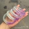 Suministro directo de fábrica natural alto hielo blanco luz de luna oro seda jade cuarcita pulsera fluorescente lista de éxitos regalo venta al por mayor