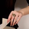Gente Plata S925 Moda Retro Estatua de Buda para Hombre Nicho Antiguo Tianzhu Anillo de Apertura Combinable