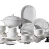 Tazón de nuevo estilo 2023 para el hogar, de alta calidad, color bajo cubierta, blanco puro en relieve, vajilla, tazón, plato, plato, tazón individual para comer, tazón para fideos