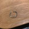 Unos pocos anillos de plata rota ~ anillos de cuentas brillantes para mujer, personalidad de Instagram, alto sentido, apertura ajustable, nuevo anillo 2022