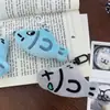 Chaveiro Peixinho Engraçado de Desenho Animado Subaquático Peixe Cinza Azul Fofo e Interessante Pingente para Mochila de Estudante Acessórios de Pingente