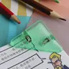 Clip Triangular de Esquina Estilo Japonés Sencillo, Clip Transparente Mate, Clip para Almacenamiento de Papeles de Examen y Documentos de Estudiantes, Clip para Bordes Anti-Rizado