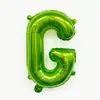 Conjunto Combinado Transfronteiriço Balões de Folha de Alumínio Letras A-Z Frutas Verde 16 Polegadas Balões de Número de Aniversário Verde Claro