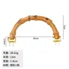 Anel Semicircular Cabo de Imitação de Bambu Cabo de Nó de Bambu Acessórios de Ferragem para Bolsa de Palha Pegador de Cabo de Nó de Bambu Plástico