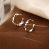 Pendientes de Anillo Mobius de Plata de Ley 925 para Mujer 2025 Nuevos Pendientes Asimétricos de Nicho de Moda
