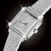 1 Peça Relógio de Quartzo em Liga de Diamante para Mulheres Moda Leve Pulseira Relógio Estiloso Casual Relógios Femininos Relógios Femininos