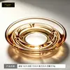 Cenicero multicolor de cristal, adecuado para salas de estar en casa, cenicero para puros, cenicero único de estilo europeo para oficinas