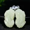Colgante Pixiu de Jade Blanco Afgano Natural Colgante Pixiu de Jade Blanco Verde Venta de Suministro en Vivo Regalos de Jade