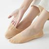 Calcetines de barco para mujer de algodón de verano delgados de seda de hielo de boca baja calcetines invisibles transpirables absorbentes de sudor antideslizantes desodorantes verano
