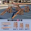 Juego de equipo de entrenamiento sensorial para jardín de infantes, 16 piezas de madera carbonizada para escalada, equilibrio, fitness, juguetes para niños al aire libre