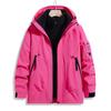 Chaqueta Tres en Uno para Hombre con Logo Personalizado, Set de Dos Piezas para Pareja para Exterior con Forro de Terciopelo, Ropa de Trabajo Grupal para Mujer con Estampado