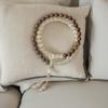 Pulsera de Doble Círculo de Madera de Ala de Pollo "Temporada Qingqiu" de Alto Valor Estético Retro Estilo Chino Nuevo Azur Congelado Anillo Giratorio para Mujer