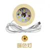 Base de bola de cristal luminosa de madera maciza, redonda, matriz de siete estrellas, portalámparas USB, luz nocturna LED, logo de piedra mineral original, adornos decorativos
