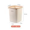 Bote de Basura Cuadrado Simple Hogar Dormitorio Cocina Bote de Basura Inodoro Plástico Engrosado Anillo de Presión Cubo de Almacenamiento Descubierto