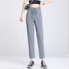 Pantalones de Hielo de Seda Finos de Verano para Mujer, Pantalones Casuales con Protección Solar, Pantalones Deportivos Transpirables de Nueve Puntos de Secado Rápido, Aspecto Adelgazante y Estilo Caliente