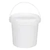 Cubo de Plástico Espesado de Grado Alimenticio, Cubo Transparente Pequeño Blanco para Almacenamiento de Agua, Cubo Redondo, Cubo Sellado para Pintura, Cubo Grande de 10 kg 5 L