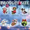 Juego de 12 Piezas de Decoraciones de Madera Temáticas de Pesadilla de Nochebuena Decoraciones para Árbol de Navidad Puerta y Ventana Colgantes de Decoración para Fiesta en Casa