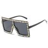 Nuevas Gafas de Sol de Marco Grande Incrustadas de Diamantes Gafas de Sol Personalizadas Europeas y Americanas para Mujer Gafas de Sol Cuadradas Geniales para Fotografía Callejera Transfronteriza