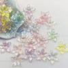 Accesorios de cuentas hechos a mano, con forma de mariposa de color mágico transparente, color AB, venta al por mayor, accesorios acrílicos
