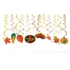 Xl094 Colgante Espiral Pvc Acción de Gracias Otoño Cosecha Tema Calabaza Fiesta Lámina Espiralesbanner