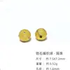 Plata de Ley S925 Chapada en Oro Zirconia Cuentas de Cráter Cuentas Accesorios para Pulseras Diy Cuerda Accesorios para Pulseras Hechos a Mano