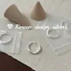 Estilo Minimalista Coreano Joias de Prata S925 Prata Esterlina Fashionável Côncavo Simples Anel de Alta Qualidade Clássico Empilhável Versátil