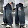 Roupas Infantis Calças Jeans Largas para Meninos, Calças Cargo para Meninos Médio e Grande, Roupas de Exterior Calças de Primavera e Outono para Crianças, Atacado Transfronteiriço
