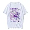 Camiseta Kpop Demon Slayer Verão Manga Curta Masculina Gola Redonda Moda Verão 2025 Camiseta de Filme Casual Unissex