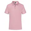 Camiseta Polo Rosa de Manga Corta Uniforme de Trabajo con Logo Impreso, Color Sólido, Talla Grande, Uniforme de Clase Estudiantil, Top para Maestro de Jardín de Infancia