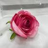 Cabeza de flor artificial capullo de rosa comercio exterior transfronterizo cabeza de flor rosa flor falsa sentido avanzado capullo de rosa flor de seda pasador de pelo capullo de flor