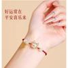 Pulseira feminina de jade Hetian natural ano do dragão contas da sorte feminina pulseira de cordão vermelho ano de nascimento ano do dragão pulseira de nicho feminina