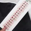 Uñas Cortas Portátiles TikTok Premium Rayadas Color Vino Tinto Ojo de Gato Puntas para Uñas para Niñas, Uñas Postizas Iluminadoras