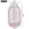 Jarrón pequeño transparente de vidrio en relieve simple nórdico para sala de estar, arreglo floral, flor seca, popular en línea, acuático, vintage, decoración floral
