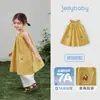 Vestido Infantil Jerry Baby Vestido Sem Manga Infantil Vestido de Algodão Fino para Meninas Roupas de Verão Antibacterianas para Bebês Meninas
