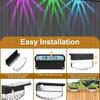 Lâmpada de mesa/guarda-cor LED solar nova de fábrica, à prova d'água para exterior, parede, cerca de casa, lâmpada decorativa