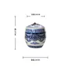 Nuevo jarrón de cerámica azul y blanco estilo chino, juego de tarros de almacenamiento para arreglos florales, para sala de estar, recibidor, estudio, decoración de sala de té