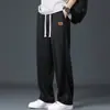 Pantalones de verano para hombre de estilo americano de moda transfronterizos, versátiles, con caída fluida, diseño de pierna recta, pierna ancha, corte holgado y adecuados para deportes y uso casual