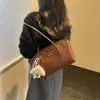 Bolsa Grande de Tricô Embossado Estilo Coreano para o Dia a Dia 2026 Nova Moda Bolsa Tote Simples Casual de Ombro para Mulheres