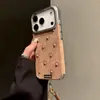 Otoño e Invierno Flor de Lazo de Cuero Marrón Adecuado para Funda de Teléfono Móvil Apple 16 Iphone17Promax 14 Suave 13