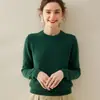 Novo suéter básico feminino de outono e inverno, gola redonda, grosso, fashion, cor sólida simples, modelagem que afina a silhueta, adequado para o trabalho, com ombros de caimento regular