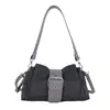 Bolso bandolera minimalista estilo coreano 2026 nueva tendencia de moda transfronteriza bolso de hombro para mujer con hebilla de cinturón bolso de motocicleta