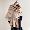 Cachecol para Mulheres, Engrossado e Quente, Gola Térmica Jacquard Laranja Hermes, Xale de Uso Duplo para Viagem no Outono e Inverno, Peça Externa