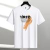 Modal 2024 Verão Novo Estilo Fino Manga Curta T-shirt Moda Masculina Marca Ins Solto Meia Manga Top para Meninos