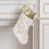 Nuevos Productos Transfronterizos Calcetines de Felpa Bronceados Navideños Bolsa de Regalo Decoraciones Navideñas Chimenea Colgante para el Hogar