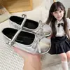 Zapatos de Princesa con Lazo para Niñas Suela Suave Zapatos de Cuero para Niños 2026 Primavera/Otoño Nuevos Zapatos Individuales Franceses para Niña Pequeña Zapatos de Actuación