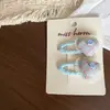 Nuevo Clip para el Cabello Pinza para el Cabello Pinza de Presión Banda Elástica de Estrellas Corazones de Encaje Azul a Cuadros para Niños