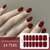 Adesivos para Manicure em Gel Sem Luz de 14 Dedos Popular na Temu Transfronteiriça Adesivos de Unha à Prova d'Água de Longa Duração