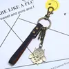 Chaveiro de Liga de Desenho Animado com Vaca Couro Transfronteiriço Pingente de Bolsa Unissex Chaveiro de Couro para Carro