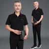 Traje deportivo de manga corta de dos piezas para hombres de mediana edad y ancianos, ropa deportiva de mediana edad, traje casual, ropa para padre, ropa de verano