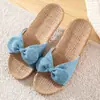 Máquina de borboleta Youerkang Novas Pantufas para Casa Pantufas de linho antiderrapantes para interior Pantufas femininas Venda direta da fábrica